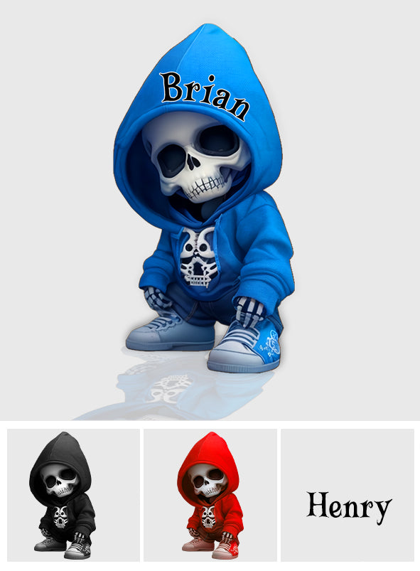 Crâne stylé - Plaque acrylique personnalisée en forme de crâne