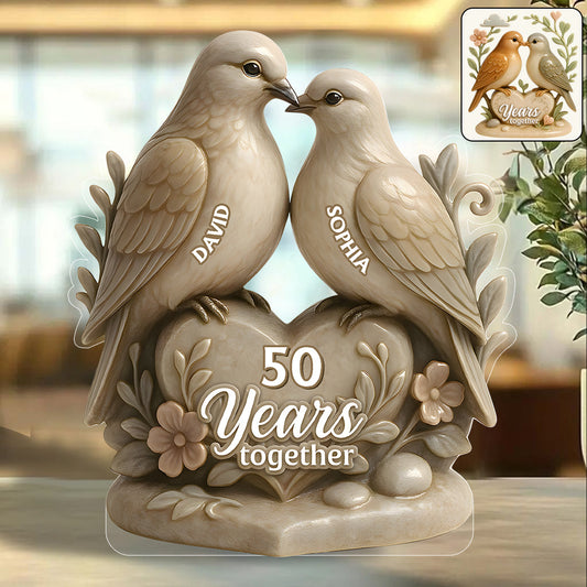 50 ans de vie commune - Plaque acrylique personnalisée pour couple