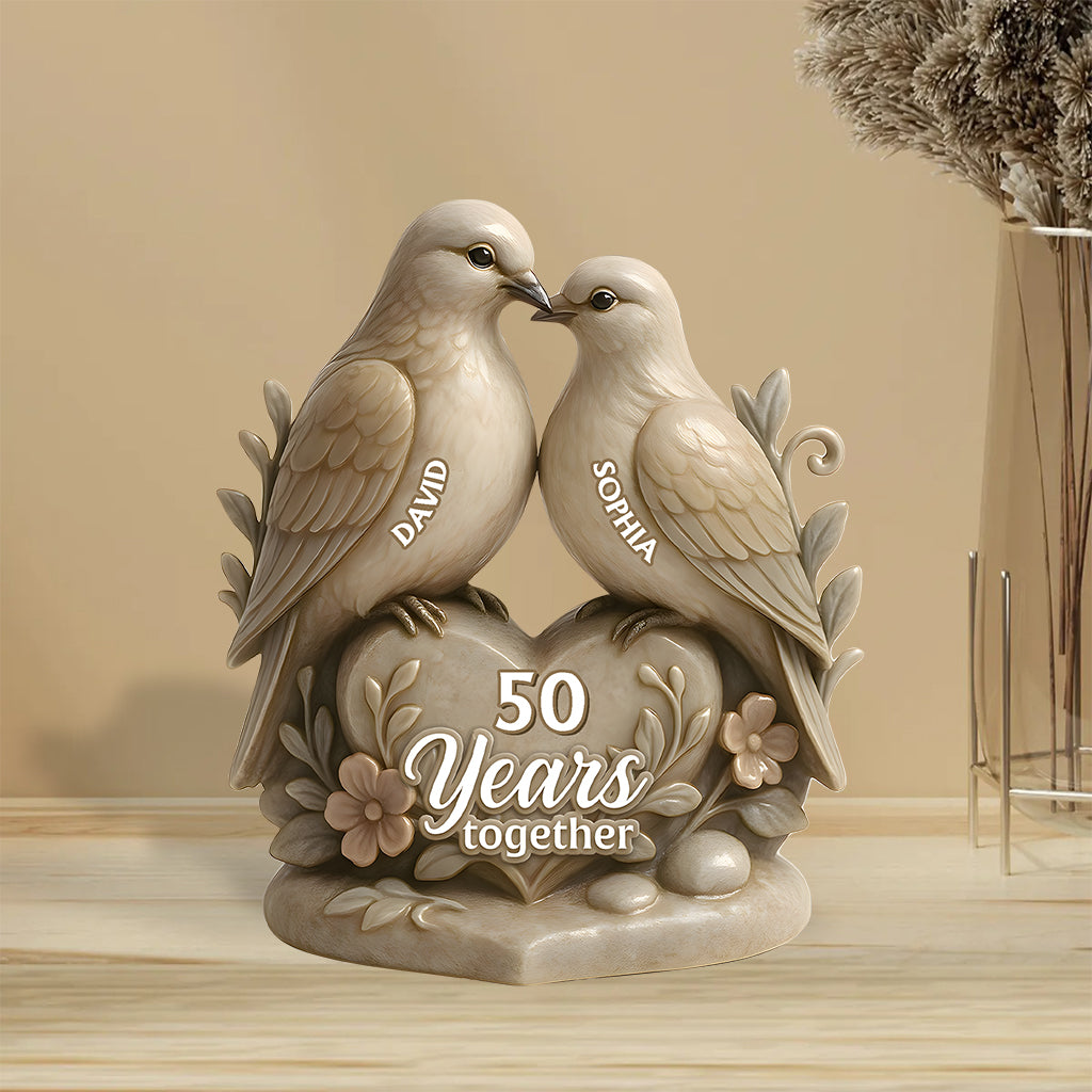 50 ans de vie commune - Plaque acrylique personnalisée pour couple