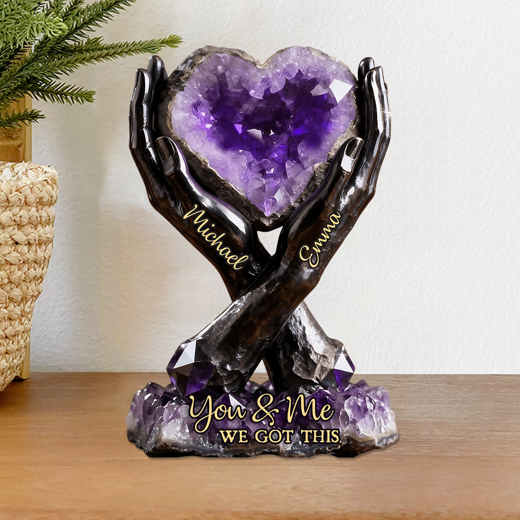 Toi et moi, on gère - Plaque acrylique personnalisée pour couple