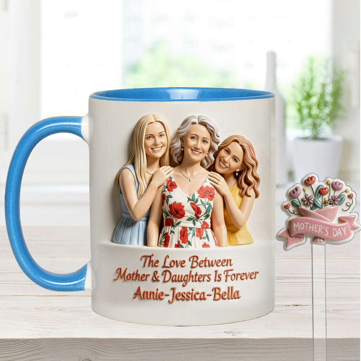 Perfect Gift for Mom - Personalized Mother Set Accent Mug with Acrylic Stirrers