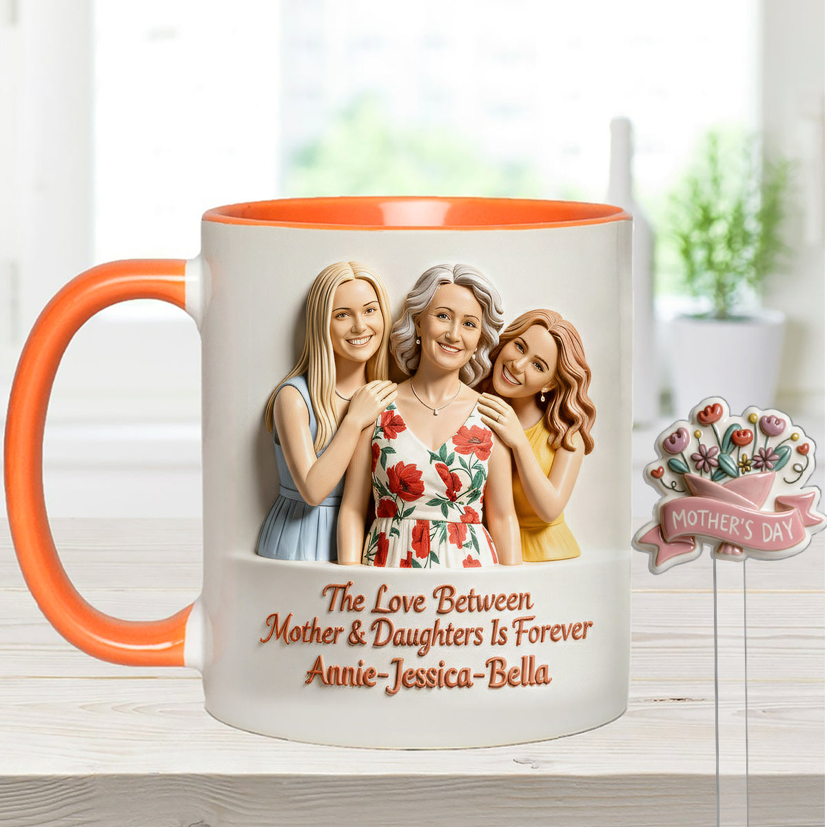 Perfect Gift for Mom - Personalized Mother Set Accent Mug with Acrylic Stirrers