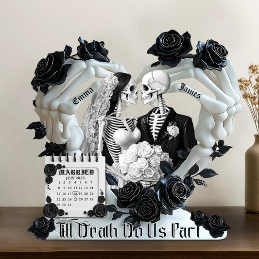 Jusqu'à ce que la mort nous sépare - Plaque acrylique personnalisée pour couple