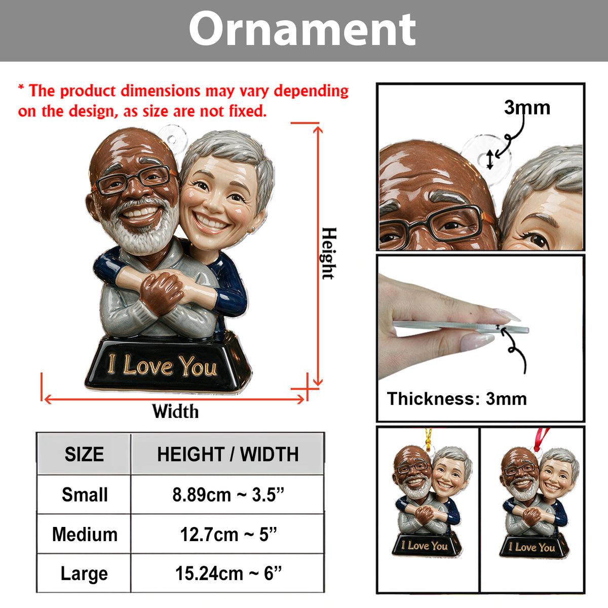 Cadeau Amusant Style Caricature Mascotte - Ornement Céramique Personnalisé