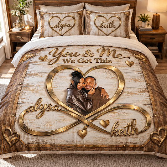 I Love You Forever - Personalized Couple Bedding Set