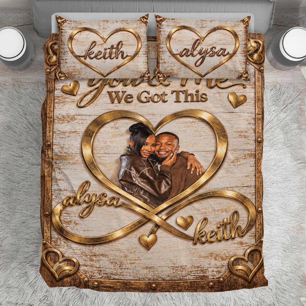 I Love You Forever - Personalized Couple Bedding Set