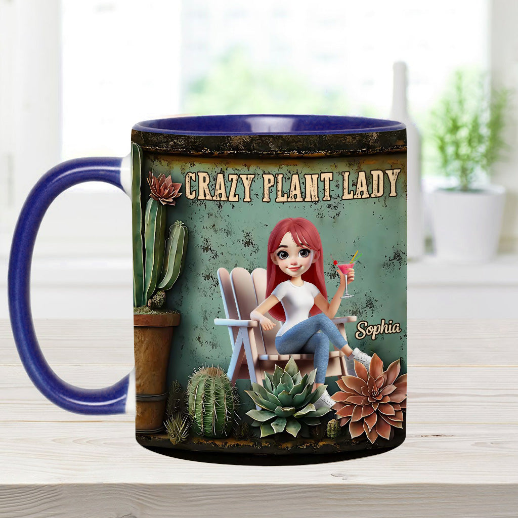 Mug personnalisé « Folle de plantes » - Mug à thème jardinage