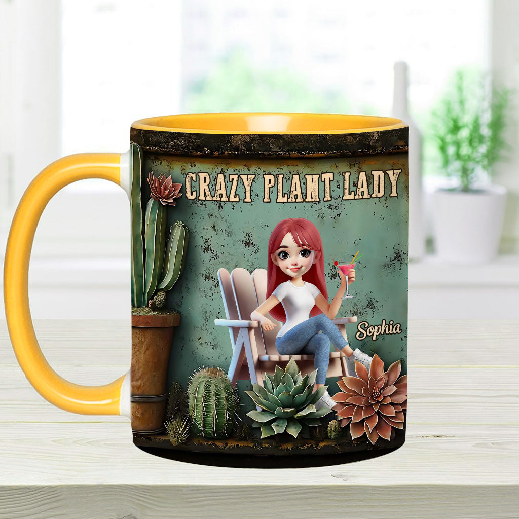 Mug personnalisé « Folle de plantes » - Mug à thème jardinage