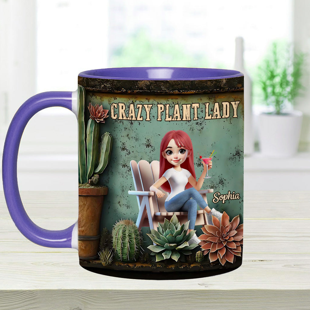 Mug personnalisé « Folle de plantes » - Mug à thème jardinage
