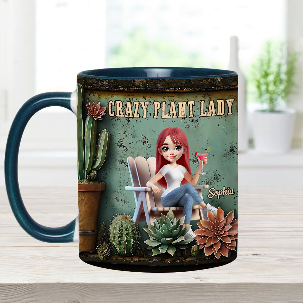 Mug personnalisé « Folle de plantes » - Mug à thème jardinage