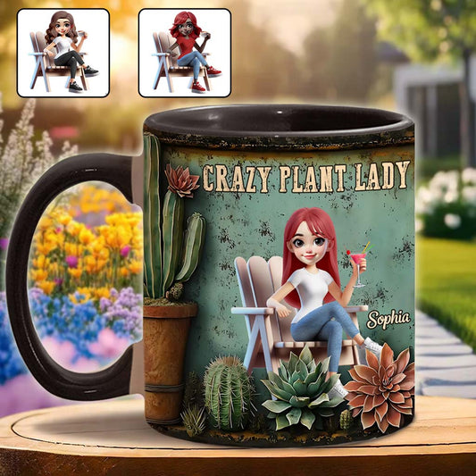 Mug personnalisé « Folle de plantes » - Mug à thème jardinage