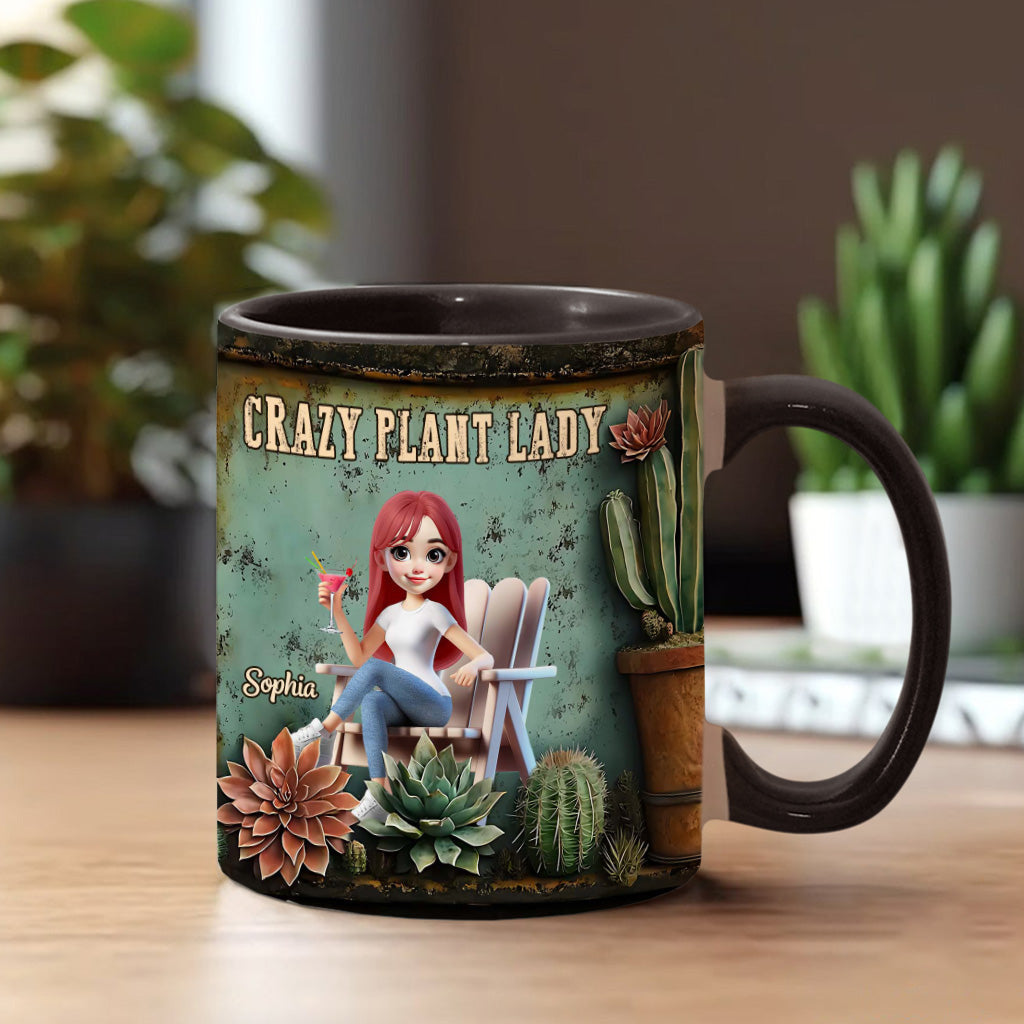 Mug personnalisé « Folle de plantes » - Mug à thème jardinage