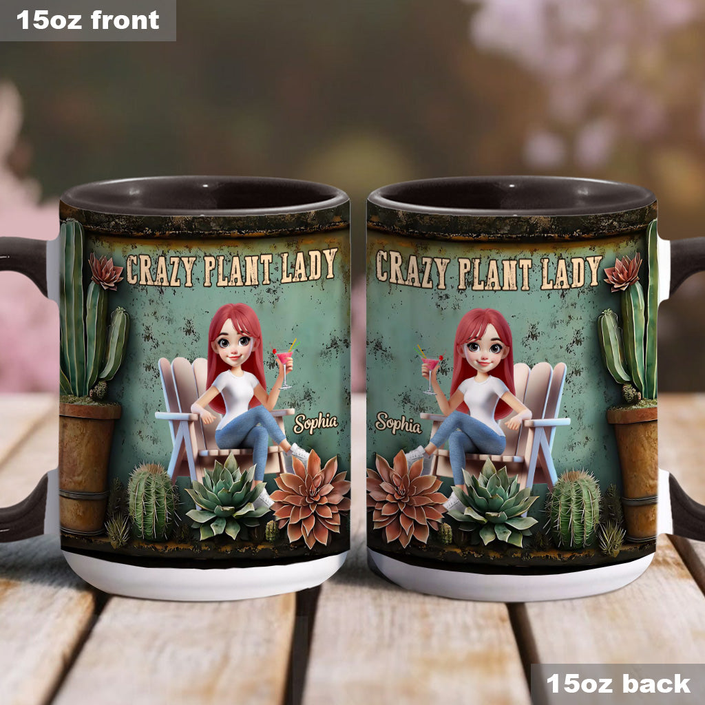 Mug personnalisé « Folle de plantes » - Mug à thème jardinage