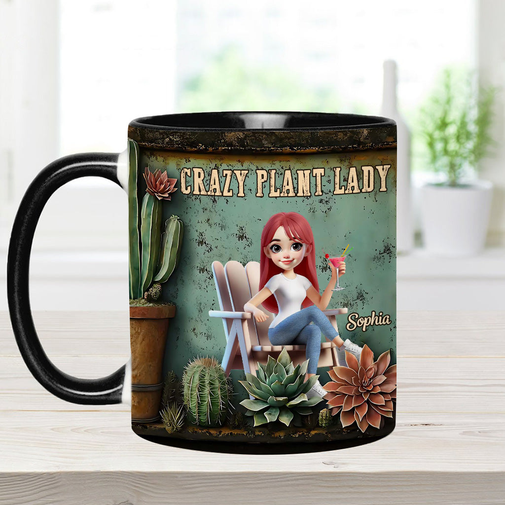 Mug personnalisé « Folle de plantes » - Mug à thème jardinage