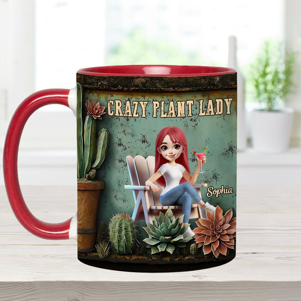 Mug personnalisé « Folle de plantes » - Mug à thème jardinage
