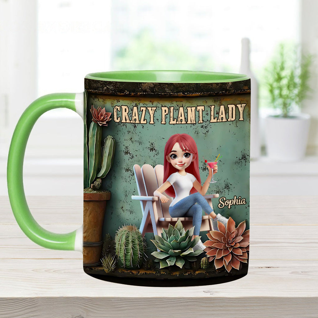 Mug personnalisé « Folle de plantes » - Mug à thème jardinage