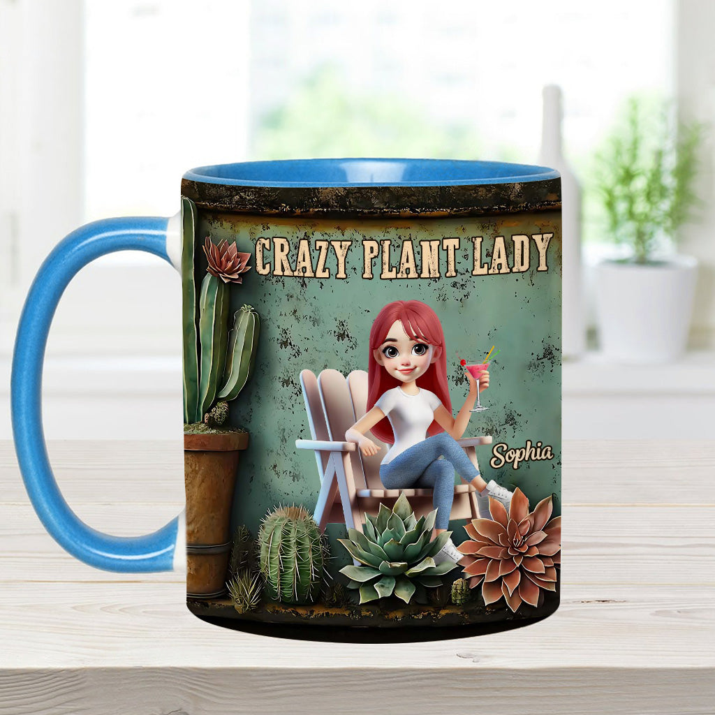 Mug personnalisé « Folle de plantes » - Mug à thème jardinage