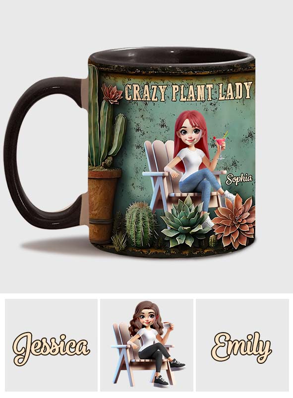 Mug personnalisé « Folle de plantes » - Mug à thème jardinage