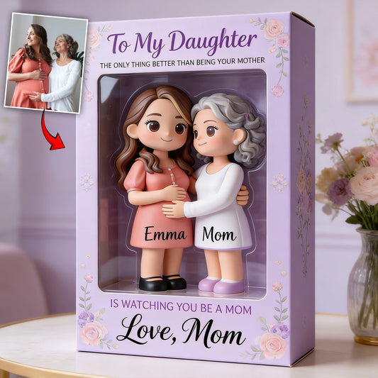 Watching You Be A Mom - Personalized Daughter Custom Shaped Acrylic Plaque