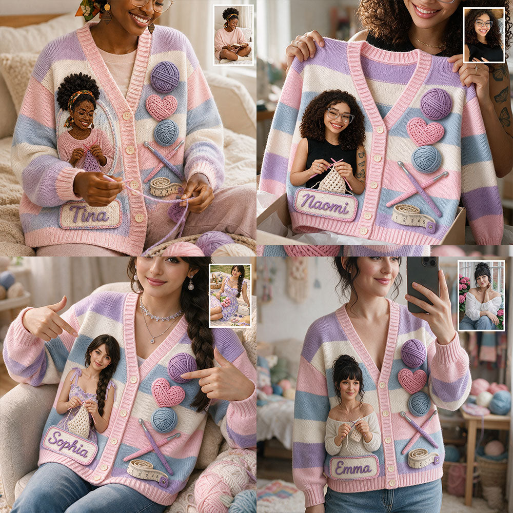Amour du Crochet - Cardigan Personnalisé en Tricot