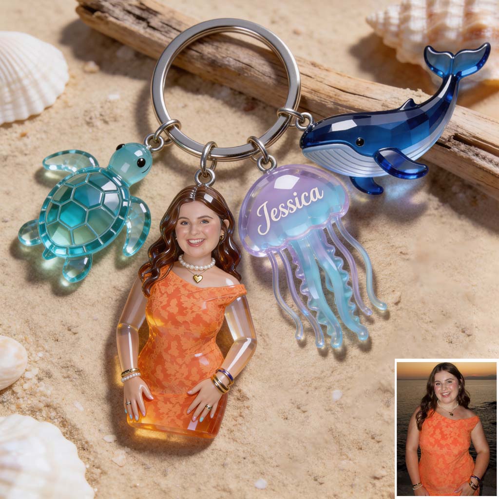 Photo Personnalisée - Porte-clés Marin Personnalisé Avec Charms