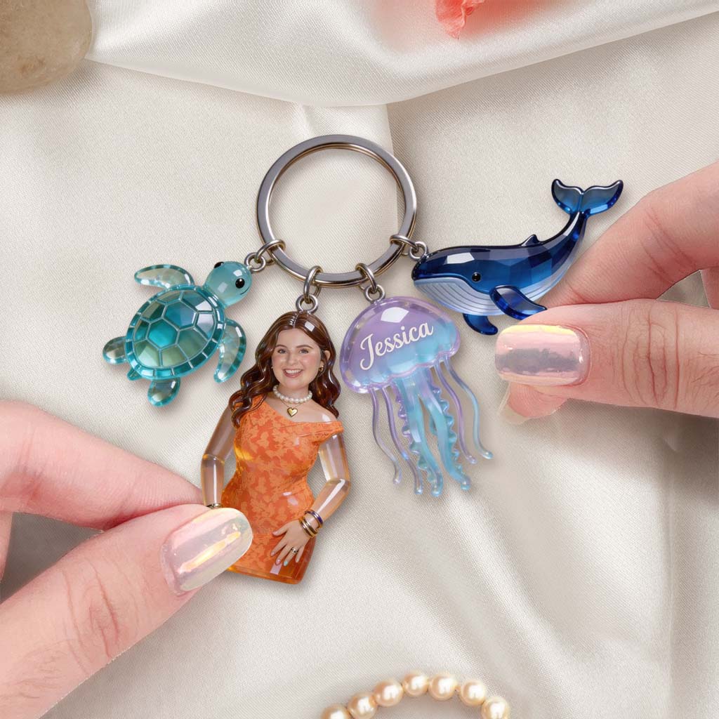 Photo Personnalisée - Porte-clés Marin Personnalisé Avec Charms