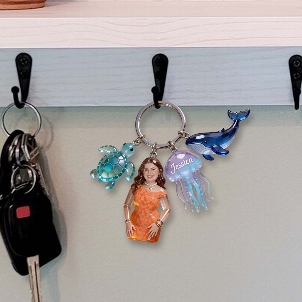 Photo Personnalisée - Porte-clés Marin Personnalisé Avec Charms