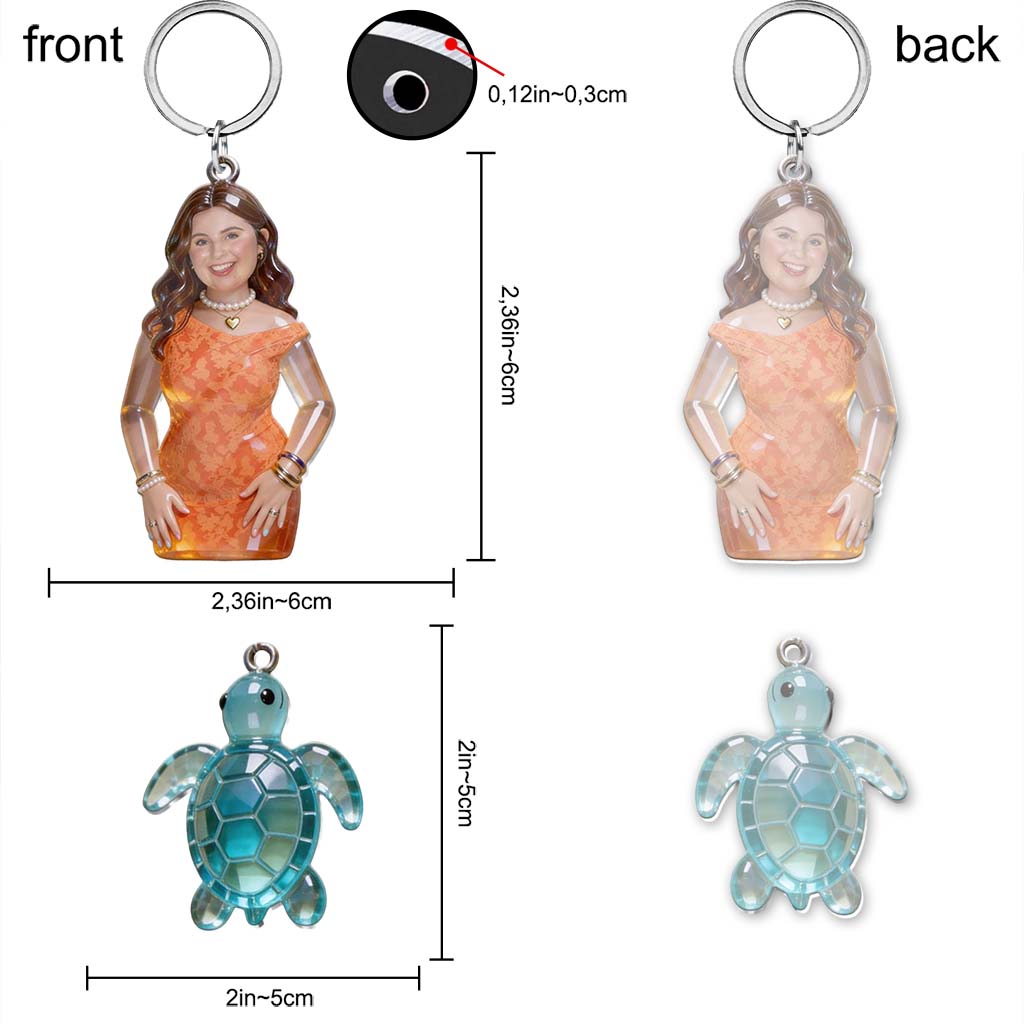 Photo Personnalisée - Porte-clés Marin Personnalisé Avec Charms