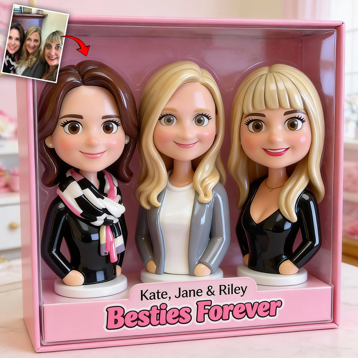 Plaque acrylique personnalisée avec n'importe quelle photo - Galentine Squad - Plaque acrylique personnalisée pour meilleure amie