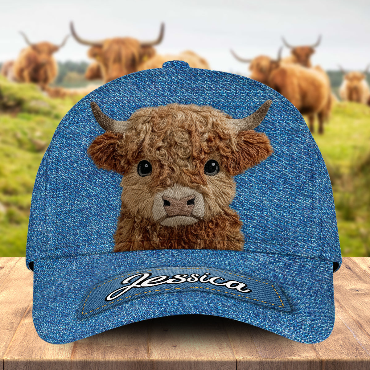 Vache des Highlands mignonne - Casquette classique personnalisée vache des Highlands