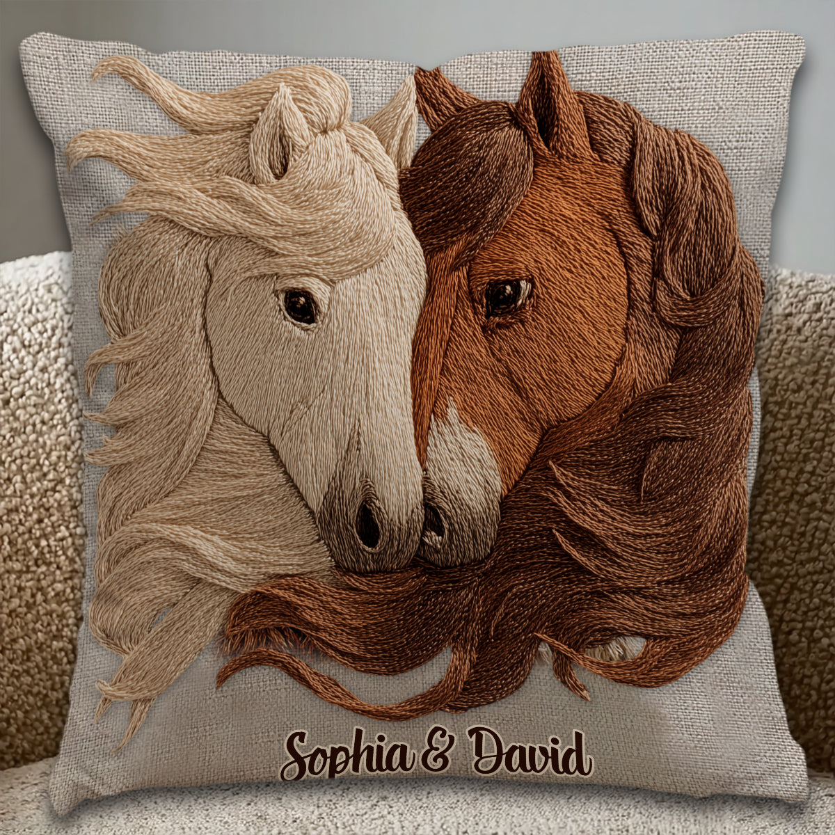 Coussin décoratif personnalisé pour couple « Toi et Moi »