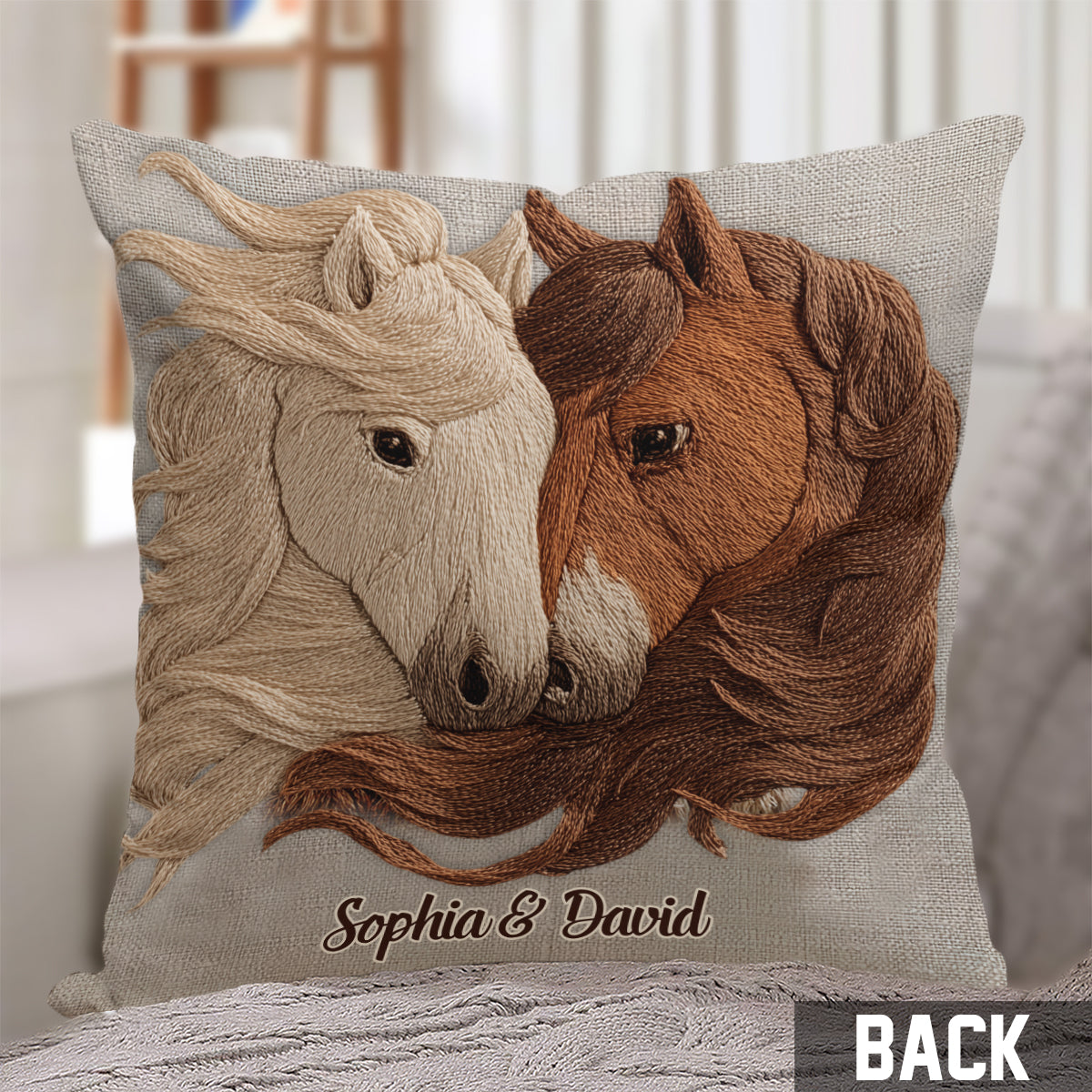 Coussin décoratif personnalisé pour couple « Toi et Moi »