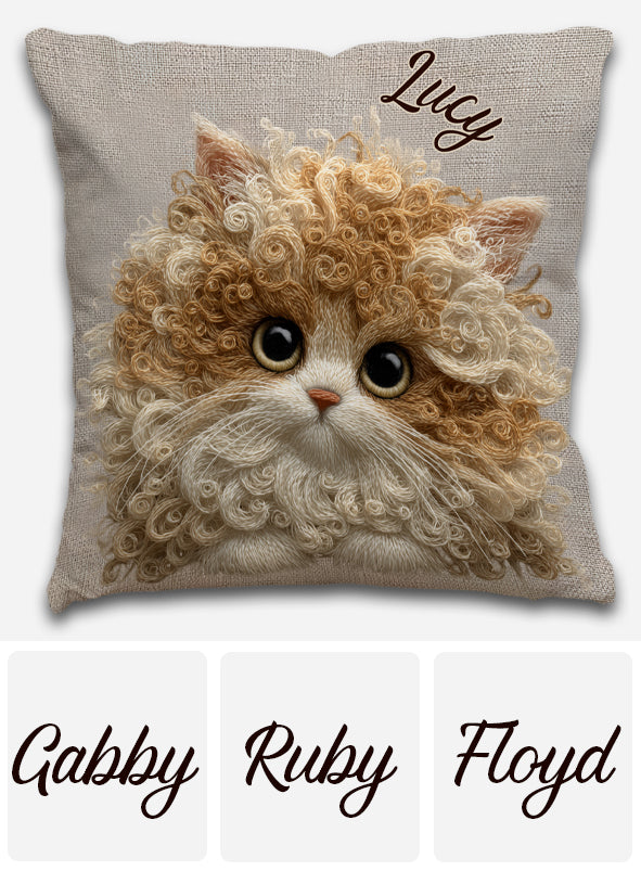 Amoureux des chats - Coussin décoratif personnalisé pour chat