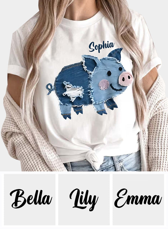 Adorable cochon - T-shirt et sweat à capuche personnalisés pour les amoureux des cochons