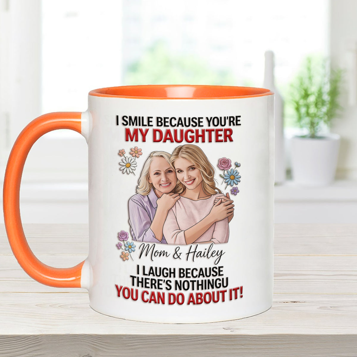Daughter Gift Idea - Personalized Daughter Set Accent Mug with Acrylic Stirrers
