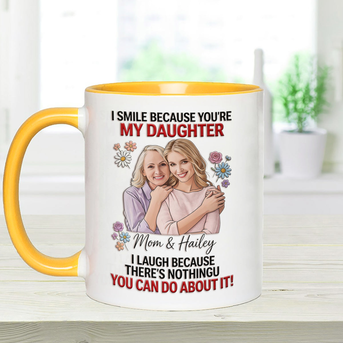 Daughter Gift Idea - Personalized Daughter Set Accent Mug with Acrylic Stirrers