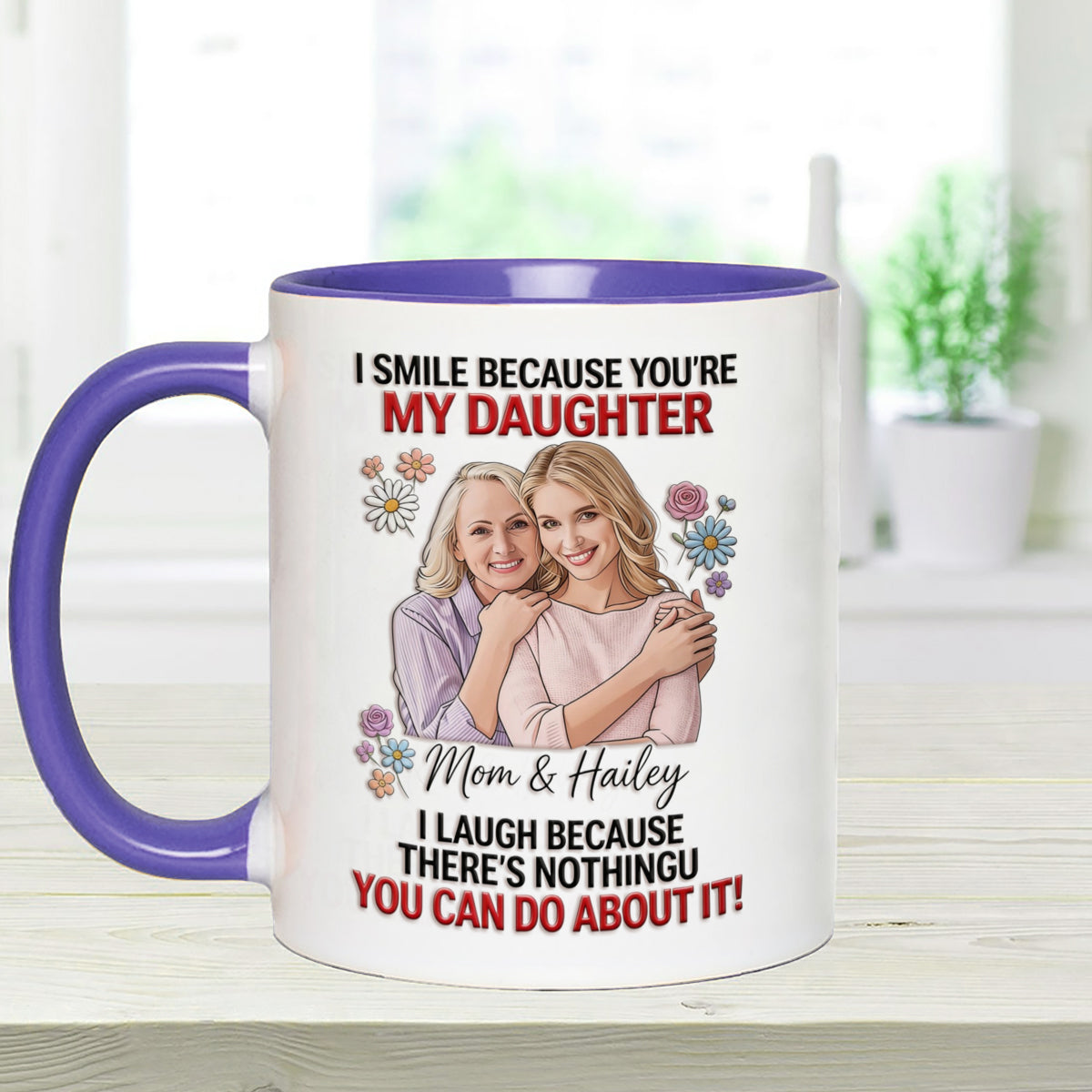 Daughter Gift Idea - Personalized Daughter Set Accent Mug with Acrylic Stirrers