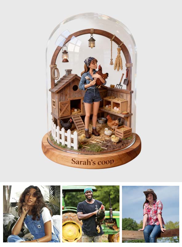 Chicken Farm - Personalized Chicken Custom Shaped Acrylic Plaque