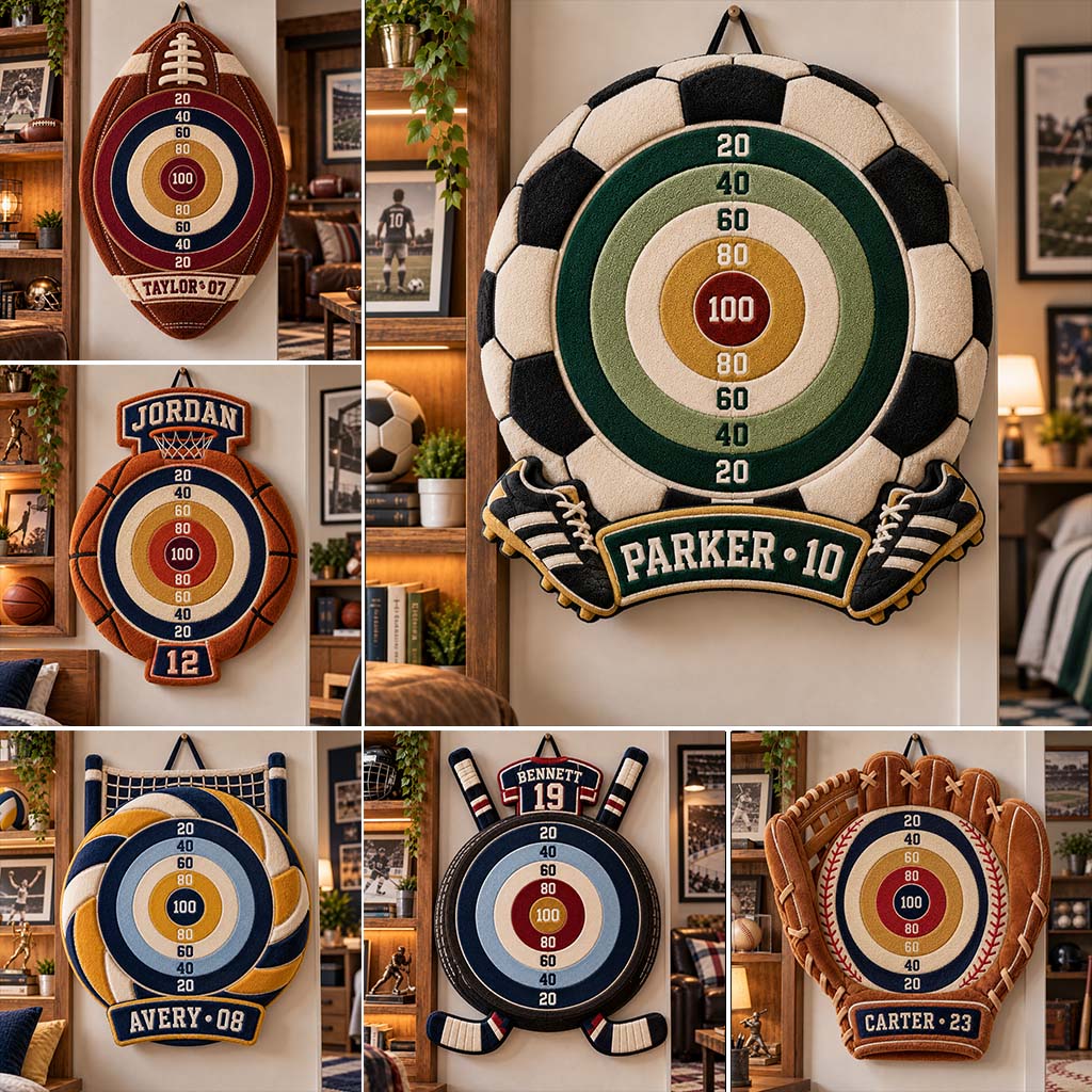 Ready, Aim, Giggle! - Personalized Son Sticky Ball Dart Board Set