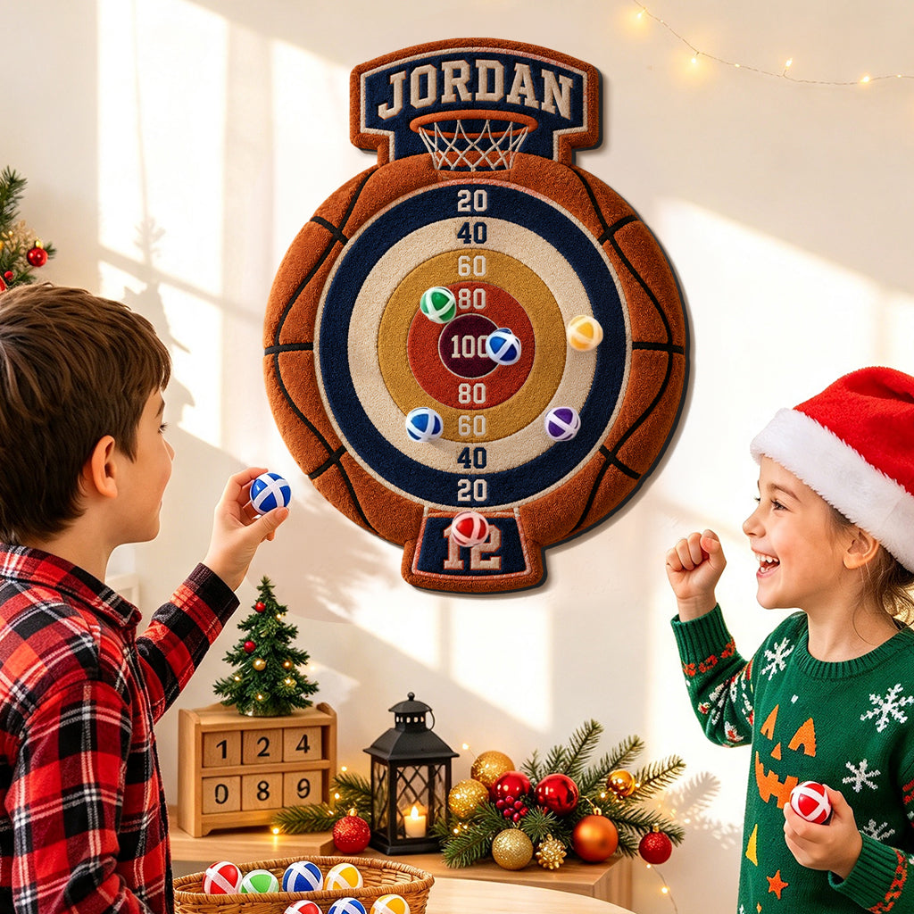 Ready, Aim, Giggle! - Personalized Son Sticky Ball Dart Board Set