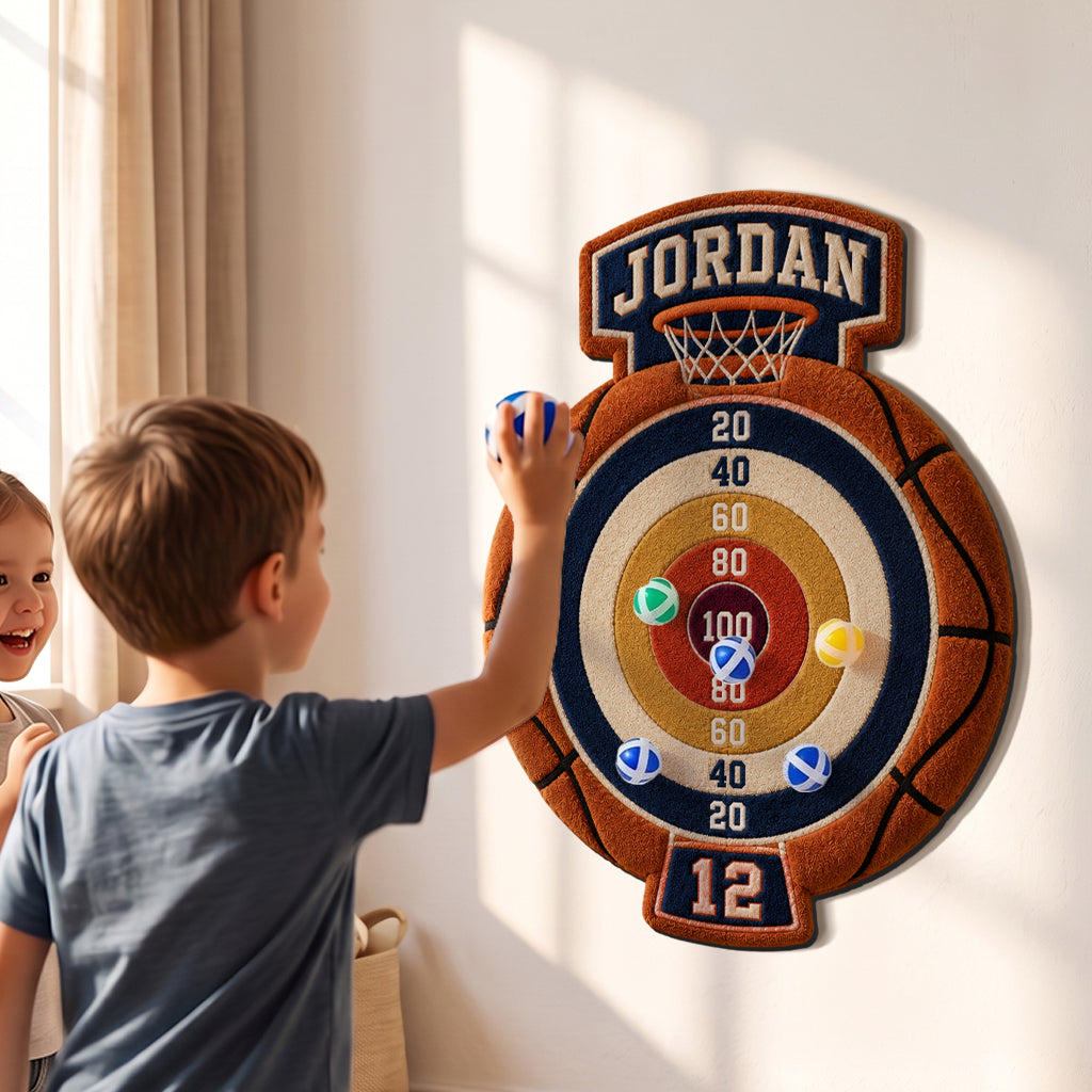 Ready, Aim, Giggle! - Personalized Son Sticky Ball Dart Board Set