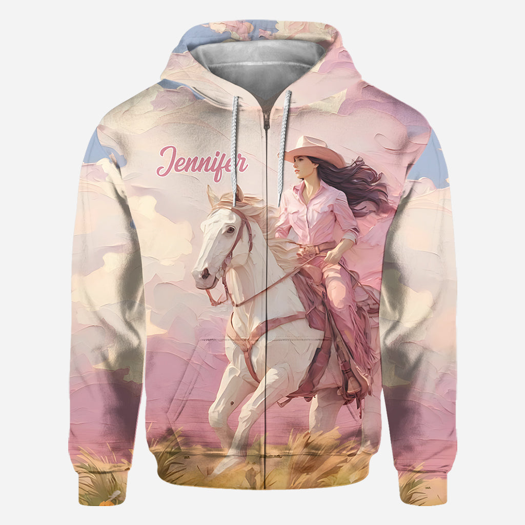 Pink Cowgirl - Personalized Cowgirl All Over Shirt