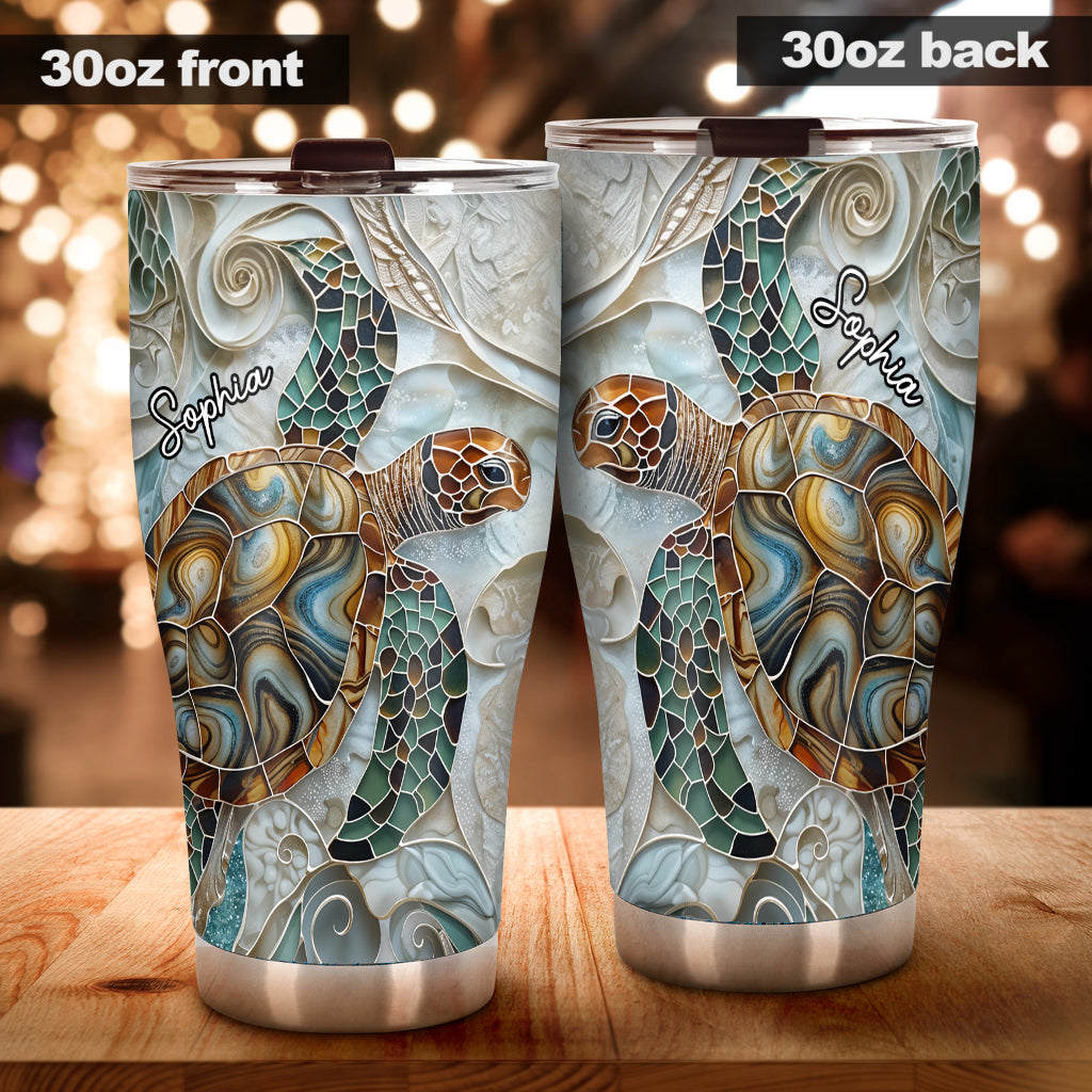 Gobelet personnalisé « J’adore les tortues »