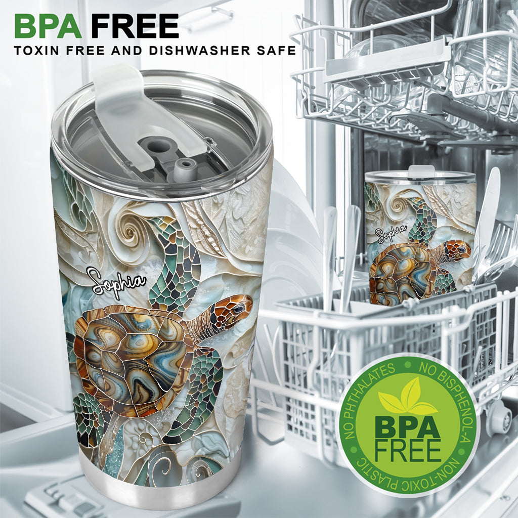 Gobelet personnalisé « J’adore les tortues »