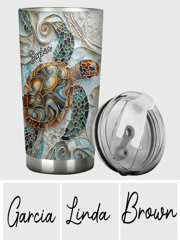Gobelet personnalisé « J’adore les tortues »