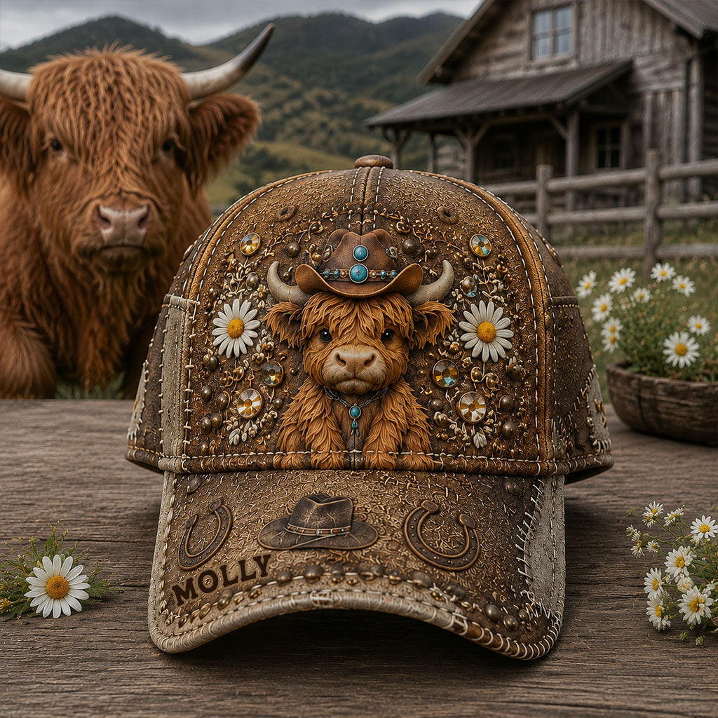 Vache des Highlands - Casquette classique personnalisée