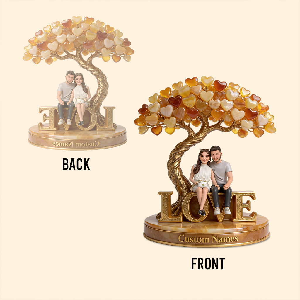 Je t'aime - Plaque acrylique personnalisée pour couple, forme sur mesure