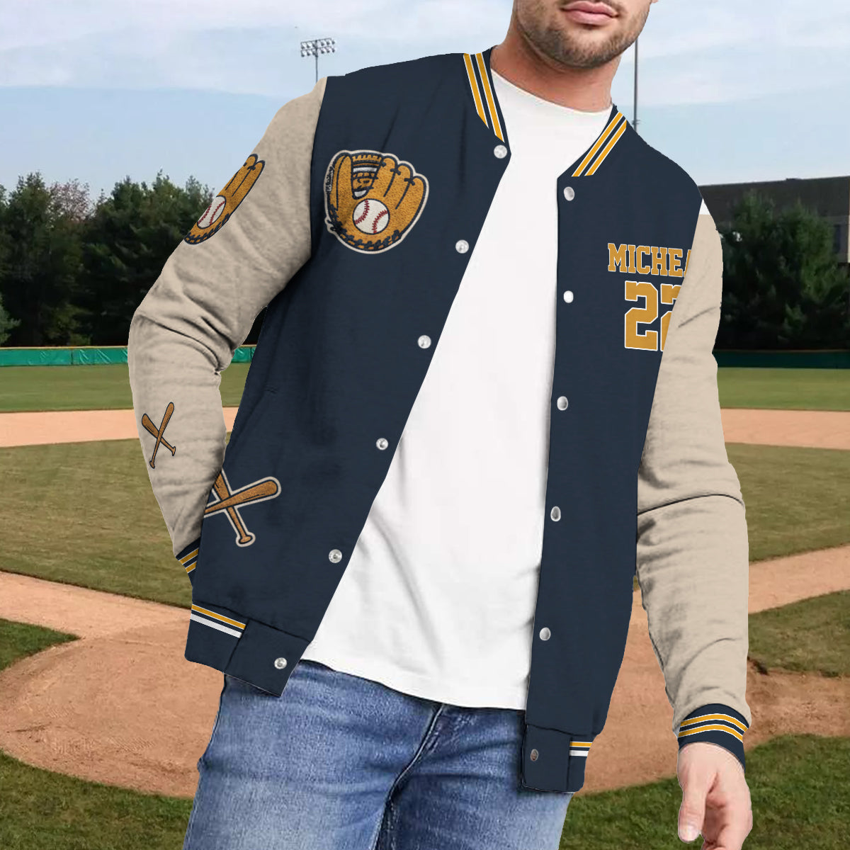 Champion de baseball - Veste universitaire de baseball personnalisée