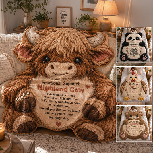 Animaux de soutien émotionnel - Couverture en polaire personnalisée en forme d'amour-propre