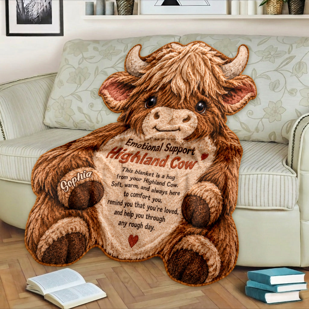 Emitional Support Animals - Personalized Self Love Shaped Fleece Blanket